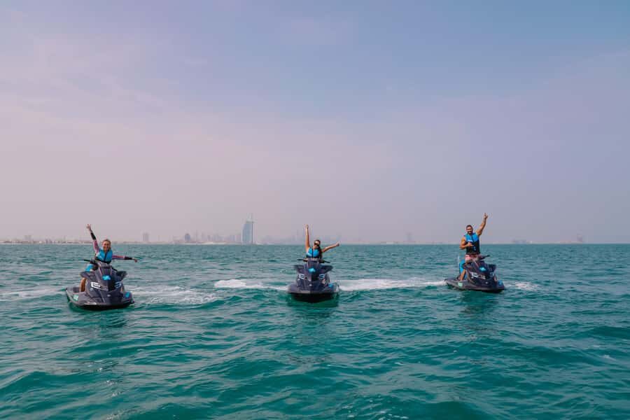 Dubai: Jetski Ride up to 2 People with Photos & Refreshments - Jet Skiing Past Dubai’s Coast: High Power, Open Sea Feel, and a Real Sense of Speed