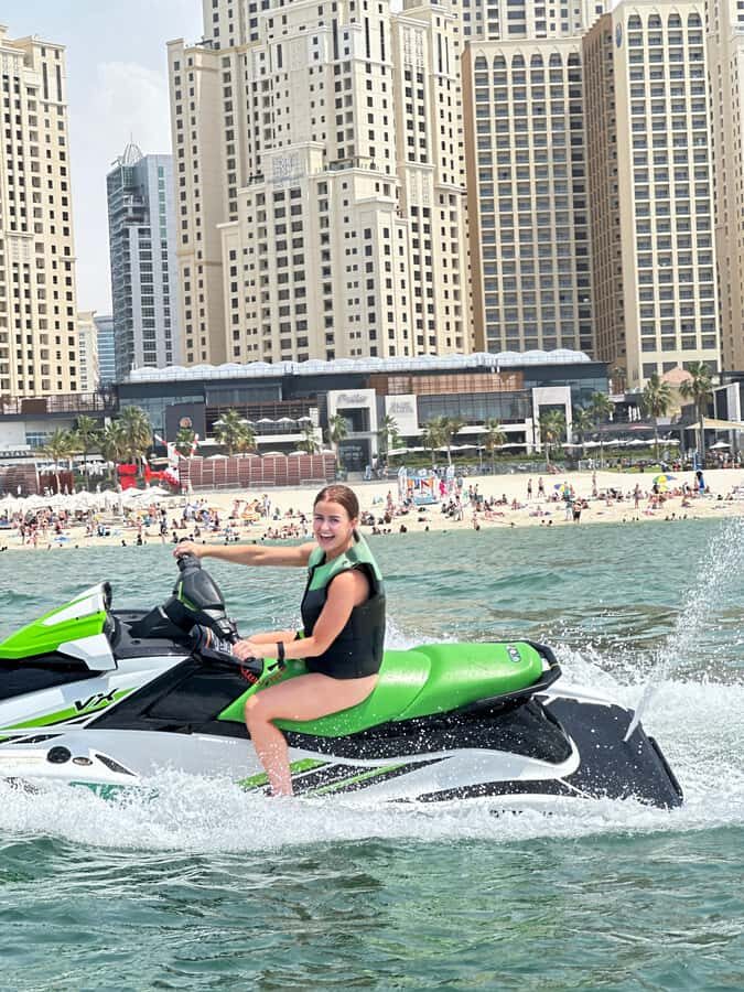 Dubai: Jetski Tour to Dubai Eye, JBR, Palm & Burj Al Arab - JBR Beach Free Time: Where It Turns From Guided to Yours