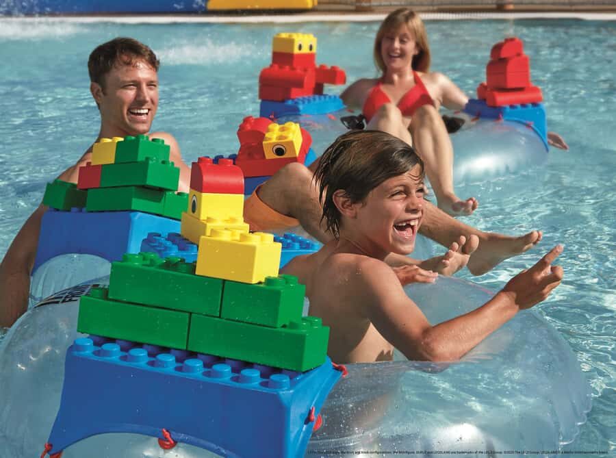 Dubai: LEGOLAND® Water Park Entry Ticket - Build-A-Raft-River: the LEGO part that turns into real play