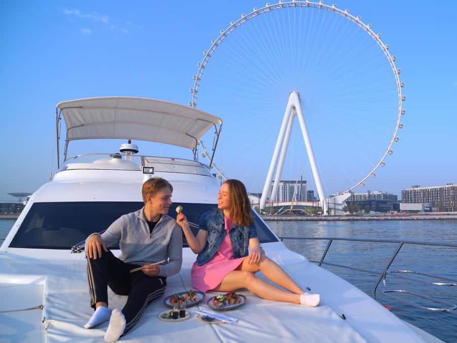 Dubai: Luxury Private 50 FT Yacht Cruise + Optional Sushi - Price and value: how to make $218 feel like a steal