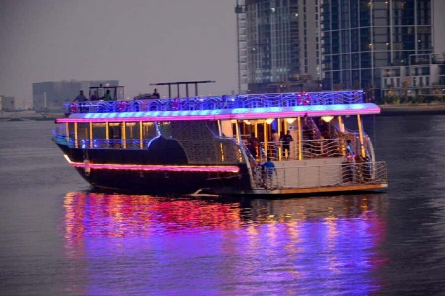 Dubai Marina Dhow Cruise: Dinner Buffet & Live Entertainment - The Route: Marina, JBR, Blue Water Island, Dubai Harbour, and the Dubai Eye Area