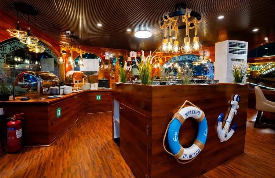 Dubai: Marina Dream Sea Lounge Cruise Dinner - Lower deck comfort vs upper deck photos