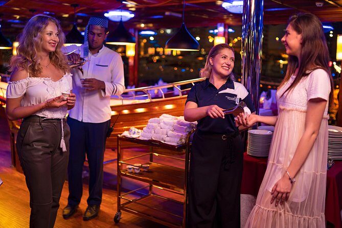 Dubai Marina: Luxury Dhow Dinner Cruise with Hotel Transfer - Dinner buffet: what included food is like on a dhow