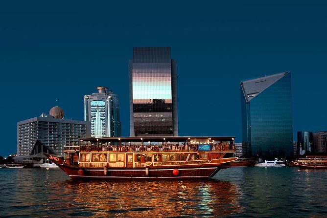 Dubai Marina Luxury Dinner Cruise with Buffet, Live Entertainment - A Moonlit Dhow-Style Dinner Cruise in Dubai