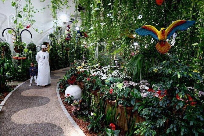 Dubai Miracle & Butterfly Garden Tour with private round trip transfers - Miracle Garden: A Big Outdoor Walk with Included Admission Time