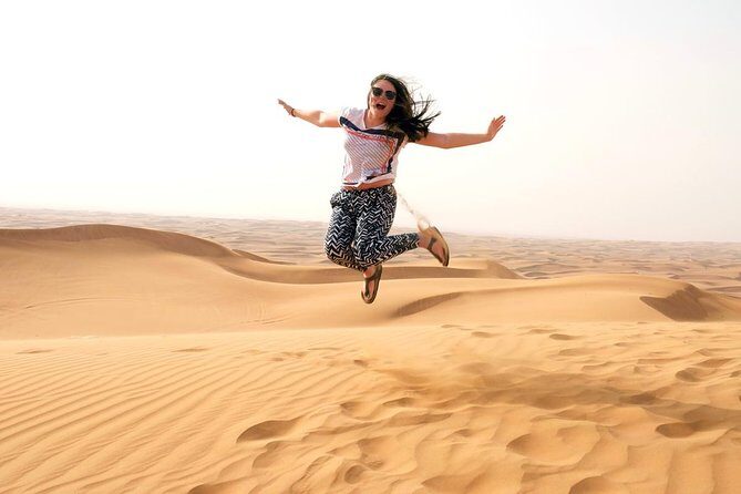 Dubai Morning Desert Safari: Camel Ride & Sandboarding! - Pickup in a 4WD Land Cruiser: the part that sets the tone