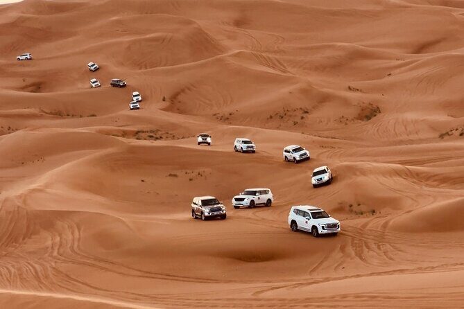 Dubai Morning Desert Safari Red Dune Camel Falcon & Sandboarding - Water, soft drinks, and the time math behind a 4-hour safari