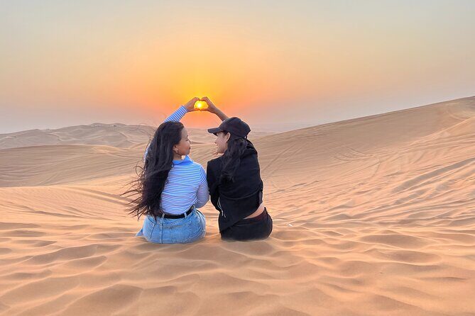 Dubai Morning Desert Safari Red Dune Camel Falcon & Sandboarding - First stop at Lahbab Red Sand Area: restrooms, freshening up, then go time