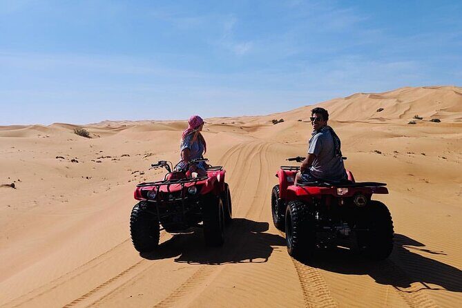 Dubai Morning Quad Bike, Sand Boarding and Camel Ride - Quad bikes, sand boarding, and camel rides in 4 hours