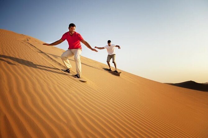 Dubai Morning Quad Bike, Sand Boarding and Camel Ride - Automatic quad biking and red-dune dune bashing