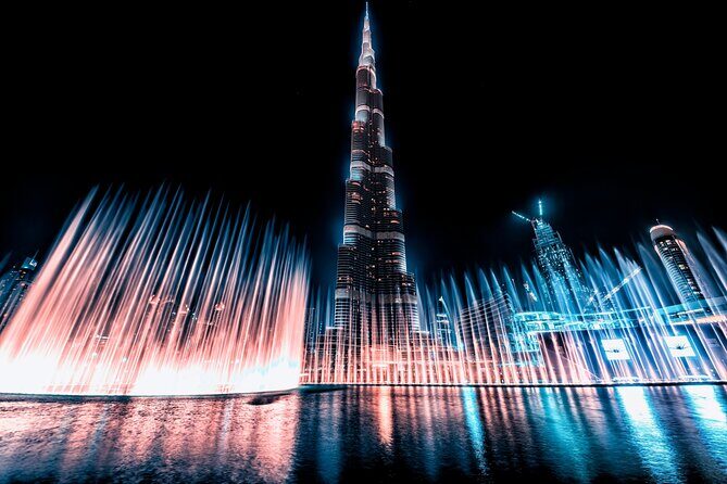 Dubai Night City Tour with Dinner at Atlantis The Palm - Dubai Fountain and Burj Khalifa: seeing the icons the practical way