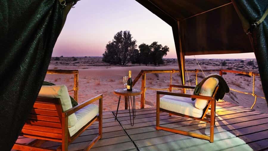 Dubai: Overnight Desert Safari Dune Drive, Private Tent, BBQ - Evening rhythm: walking night safari, then BBQ with shisha