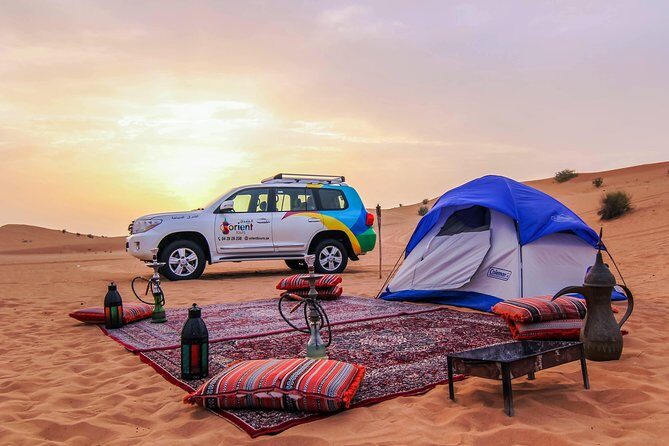 Dubai Overnight Desert Safari with BBQ Dinner & Morning Breakfast - The 4x4 dunes and sandboarding: your thrill factor checklist