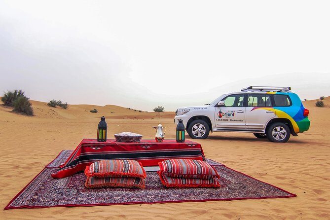 Dubai Overnight Desert Safari with BBQ Dinner & Morning Breakfast - BBQ dinner under the stars: what’s included and what to expect