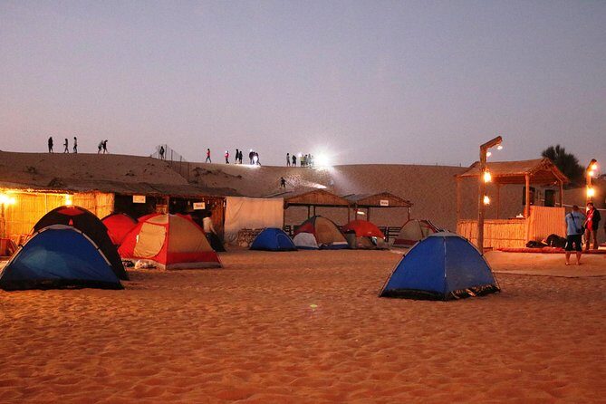 Dubai Overnight Desert Safari with BBQ Dinner & Morning Breakfast - Camp night reality check: tents, sleeping bags, and basic facilities