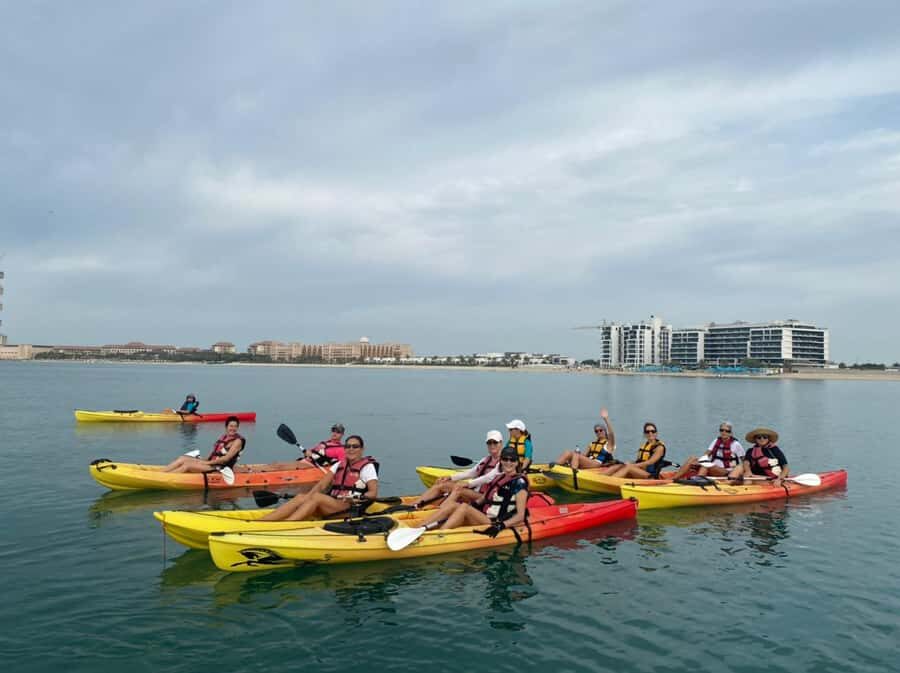 Dubai: Palm Jumeirah Guided Kayaking Tour - Palm Jumeirah from the water: what the 2.5 hours feels like