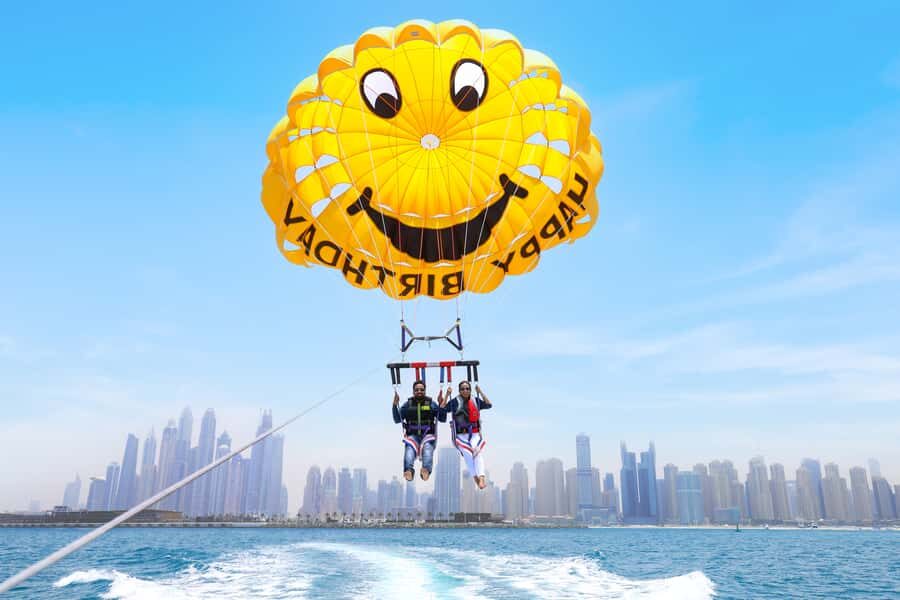 Dubai: Parasailing with Happy birthday Parachute JBR & Palm - Key Things That Make This Birthday Parasailing Work
