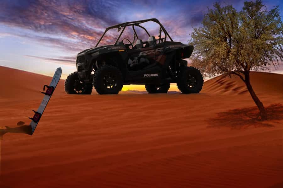 Dubai: Polaris RZR and Sandboarding Desert Adventure - Sandboarding in the dunes: included fun, real practice