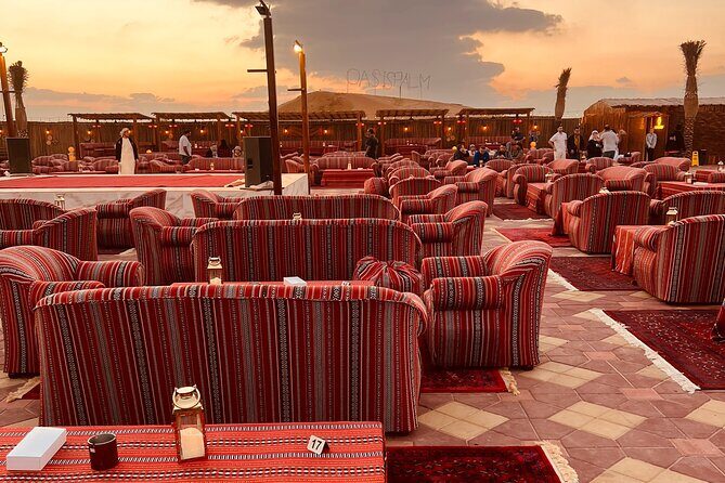 Dubai Premium Desert Safari Red Duns Camel sandbord & Premium BBQ - Premium BBQ dinner at the Bedouin camp plus Arabic entertainment