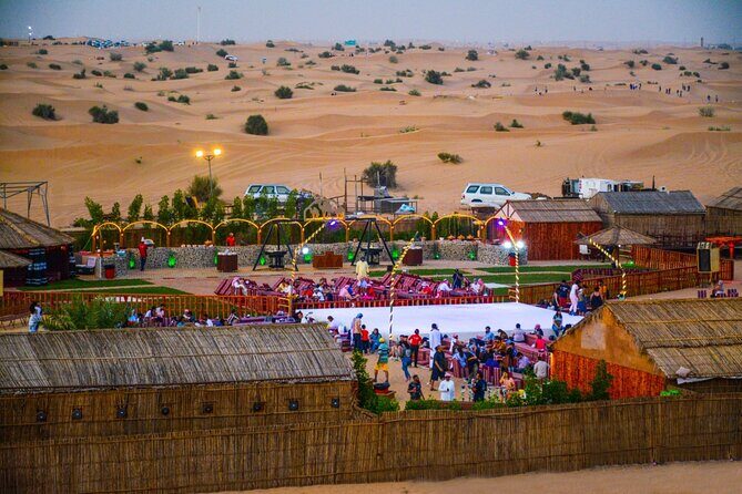Dubai Premium Desert Safari with BBQ Dinner & VIP Camp Experience - BBQ dinner plus live shows: what the evening feels like
