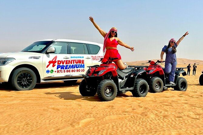 Dubai Premium Red Dunes, Quad Bike, Camel Ride, Sand Surfing & 5<em> BBQ – Key Highlights You’ll Actually Feel’ /></p>
<ul>
<li><strong>30–45 minutes of dune bashing near Lahbab</strong> in the red desert, not just a quick slide</li>
<li><strong>Quad bike time guided by an experienced tour guide</strong>, with staff control over the flow</li>
<li><strong>Camel ride + sandboarding/sand surf</strong> as a more varied pace than dune drives alone</li>
<li><strong>Desert camp entertainment</strong>: fire show, Tanoura show, dancing, and live music</li>
<li><strong>BBQ dinner with veg and non-veg options</strong>, plus sweets and tea/coffee</li>
<li><strong>Photo moments built in</strong>, including a 10–15 minute photo pause and falcon photos</li>
</ul>
<h2 id="why-lahbab-red-dunes-make-this-safari-feel-like-more-than-a-drive">Why Lahbab Red Dunes Make This Safari Feel Like More Than a Drive</h2>
<p><img width="670" height="446" decoding="async" src=