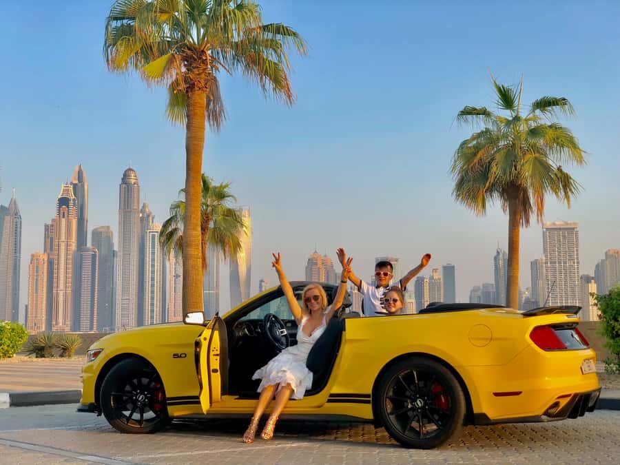Dubai: Private City Sights Tour in a Cabriolet Convertible - The landmark circuit: Burj Khalifa, Burj Al Arab, Palm Jumeirah, Dubai Marina