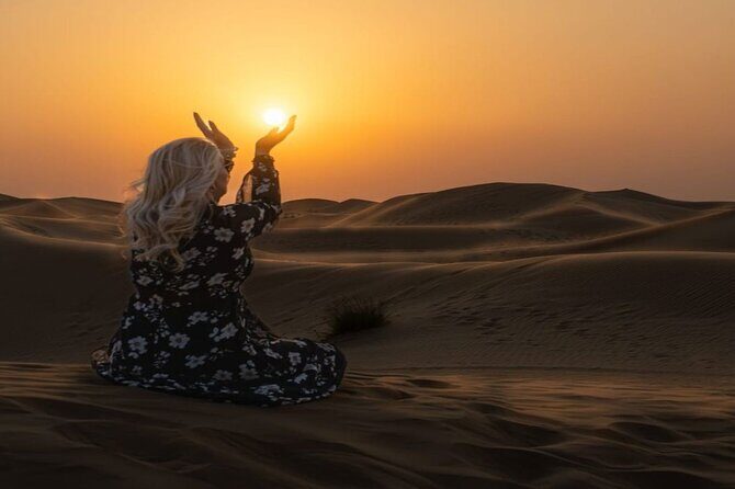 Dubai: Private Desert Tour with Air conditioning Premium camp - The Arabian Camp: Camel Ride, Falcon Time, Henna, and Culture Without the Lecture