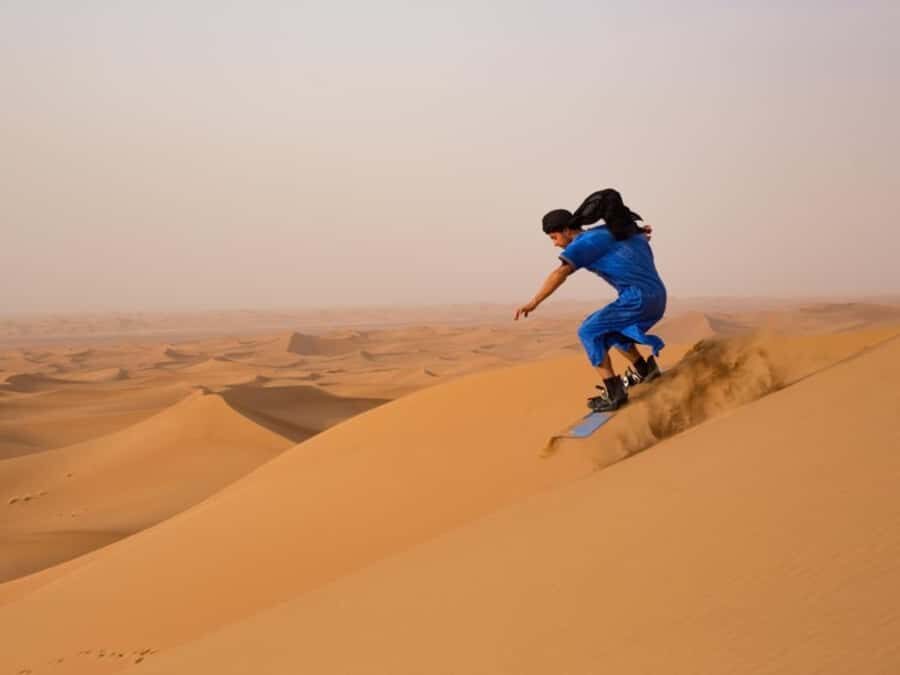 Dubai: Private Dune Buggy, Camel Ride, and Sand Boarding! - Camel ride at John the Desert Camel (the calm ending)