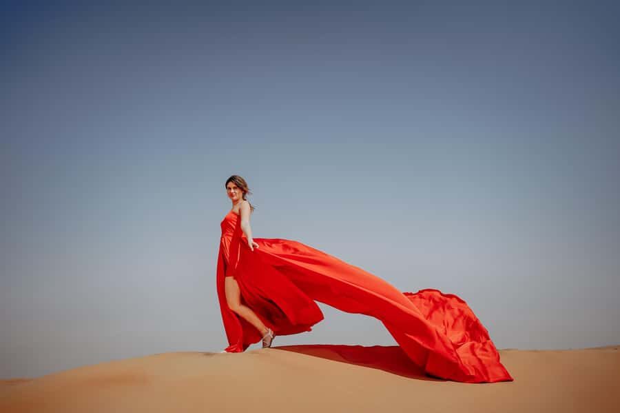 Dubai: Private Flying Dress Photography and Dune Drive Trip - Choosing a Dress: Make It Easy on Yourself