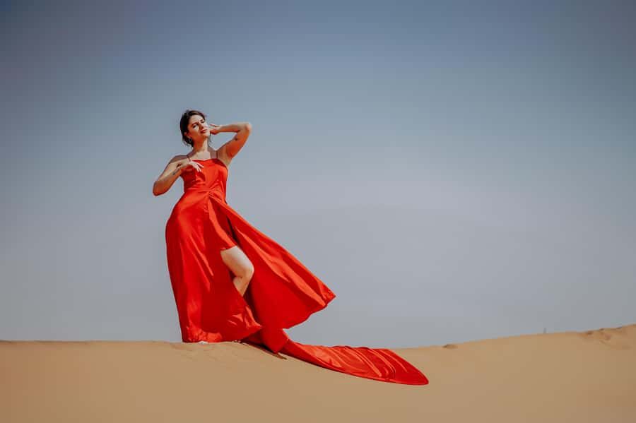 Dubai: Private Flying Dress Photography and Dune Drive Trip - Names to Note: Alex, Shaukat, Ummer, Tehseen, and Fawaz