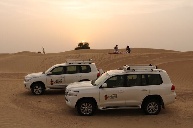 Dubai Private Premium Desert Safari with BBQ Dinner in 4WD - Dune bashing plus sunset photos: the signature moment