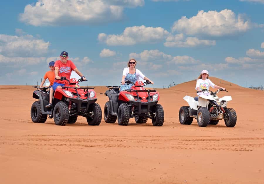 Dubai: Red Dunes Evening Quad Bike, Dune Blast with BBQ - The safety briefing moment that actually matters