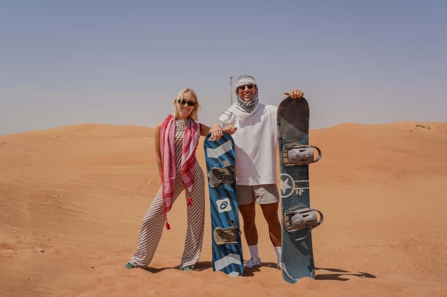 Dubai: Red Dunes Quad Bike, Dune Buggy, Camel & Refreshments - Sandboarding at Midway: The Fun Stop You’ll Be Talking About