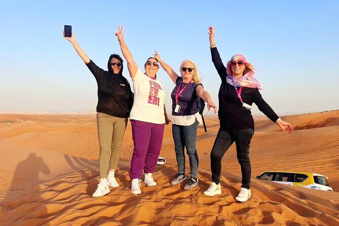 Dubai Red Dunes Safari, ATV, Camel ride, BBQ at Desert Camp - The high-dune photo stop (and sandboarding if you want it)