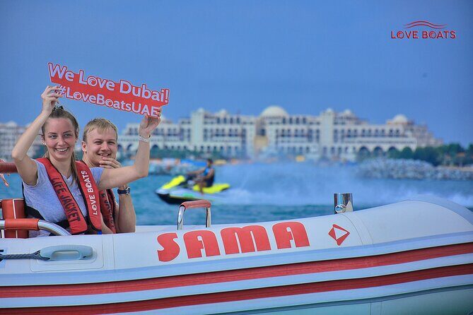 Dubai Speedboat Tour: JBR Skyline, Atlantis, Burj AlArab Optional - RIB Speedboat Basics: How the ride feels on Dubai Marina water