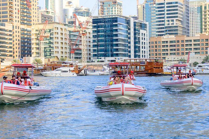 Dubai Speedboat Tour: JBR Skyline, Atlantis, Burj AlArab Optional - Driver switching and onboard comfort: One boat, two preferences