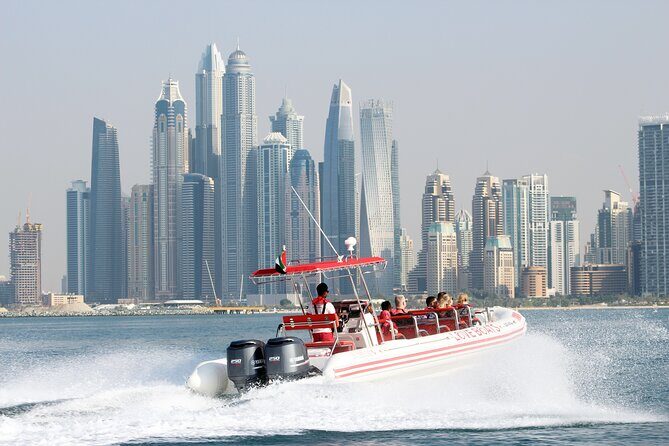 Dubai Speedboat Tour: JBR Skyline, Atlantis, Burj AlArab Optional - The route that hits the big names: Palm Jumeirah, Atlantis, Burj Al Arab, and more