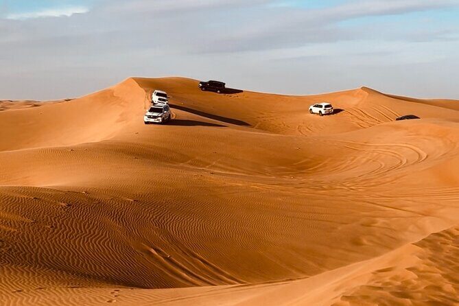 Dubai Sunrise Desert Safari Red Dune Camel Falcon & Sandboarding - Sunrise Red Dunes at Lahbab: what you’re really buying
