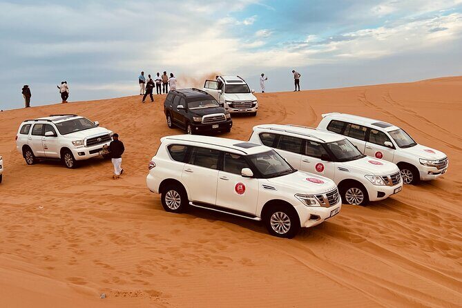 Dubai Sunrise Desert Safari Red Dune Camel Falcon & Sandboarding - The 4-hour experience pace: packed but not random