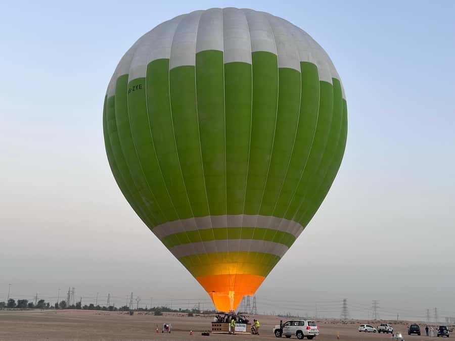 Dubai: Sunrise Hot Air Balloon Flight, Breakfast, Camel Ride - Desert camp after landing: breakfast, camel ride, and falcon photos