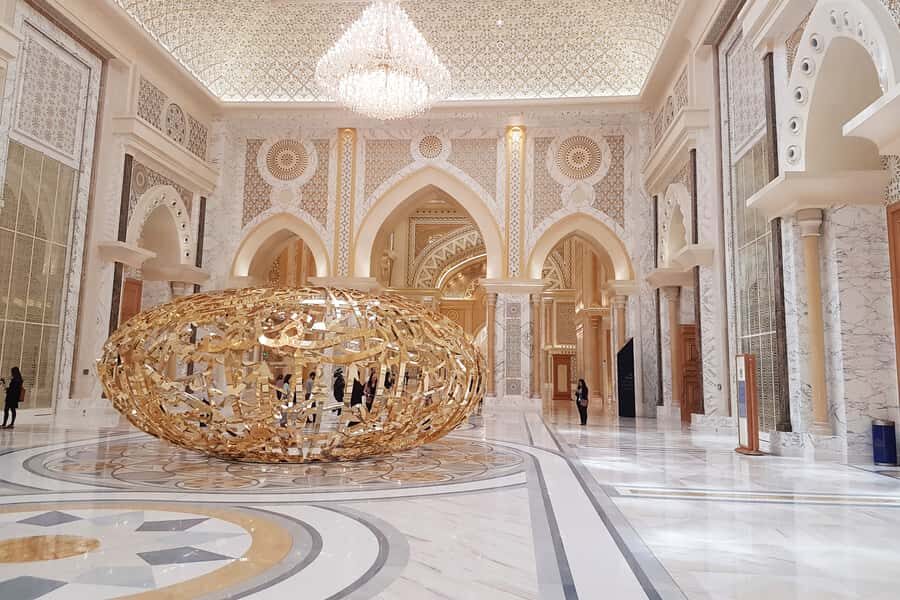 Dubai to Abu Dhabi Private Tour: Grand Mosque & Royal Palace - Qasr Al Watan: UAE heritage and a vision you can actually read
