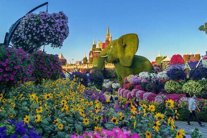 Dubai Top Five Attractions Tour With Entry Tickets - Miracle Garden: 50 million flowers when it’s open