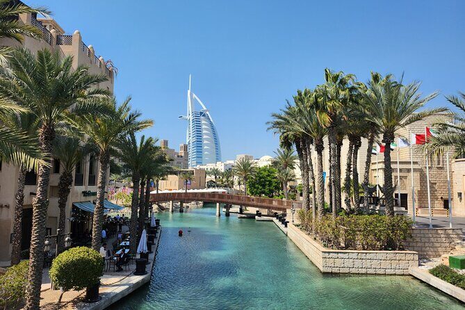 Dubai Top Ten Must-see Sights with Burj Khalifa and Transfers - Souk Madinat Jumeirah and the Burj Al Arab area: shopping streets with real style