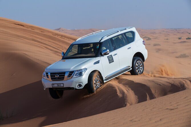 Dubai: Unique MORNING 4WD Red Dunes Safari - Pickup, Mobile Ticket, and the USD 49 Cash Add-On