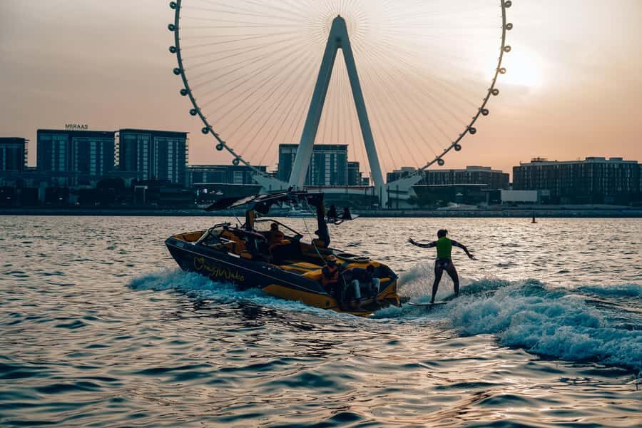 Dubai wakesurfing & wakeboarding: Snacks & drinks included! - Picking Your Session: Sunrise Calm, Sunset Glow, or Night Speed