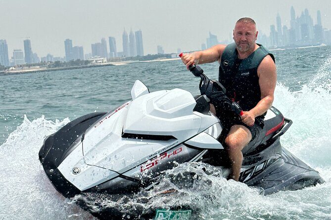 Dubai Yamaha Jet Ski GP1900R – Free Drinks & Snacks - Burj Al Arab and the Atlantis trio from water level
