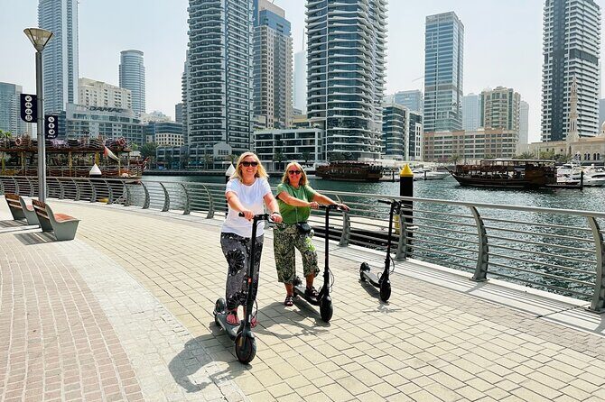 E-Scooter Guided Tour of Marina, JBR, Bluewaters Top Attractions - Ain Dubai and Bluewaters: skyline views plus a ticket-included stop
