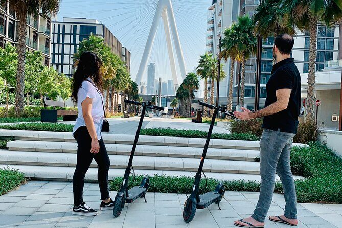 E-Scooter Guided Tour of Marina, JBR, Bluewaters Top Attractions - The Marina and Dubai Marina Mall: seeing the scale in two blocks
