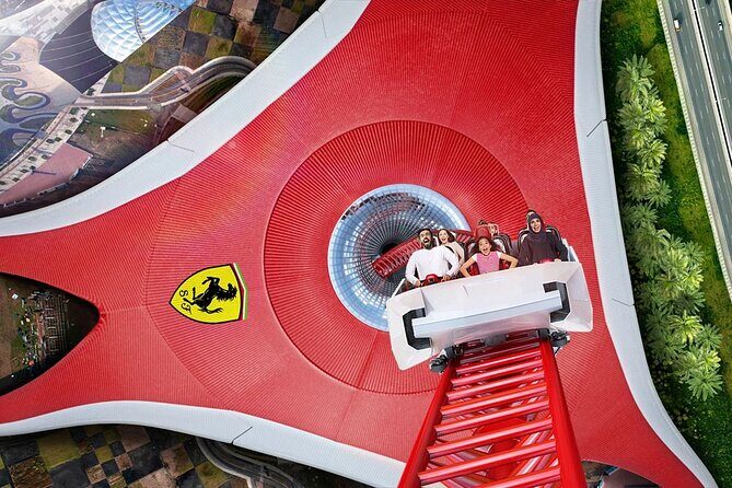 Entrance ticket to Ferrari World Abu Dhabi theme park - Entering Ferrari World Abu Dhabi on Yas Island