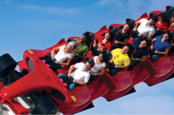 Entrance ticket to Ferrari World Abu Dhabi theme park - Price and value: $110 for the entrance ticket